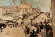 Tom roberts Bourke Street,Melbourne (nn02) oil painting